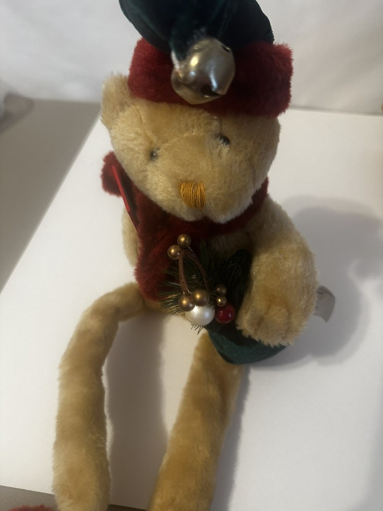PLUSH CHRISTMAS BEAR SHELF SITTER