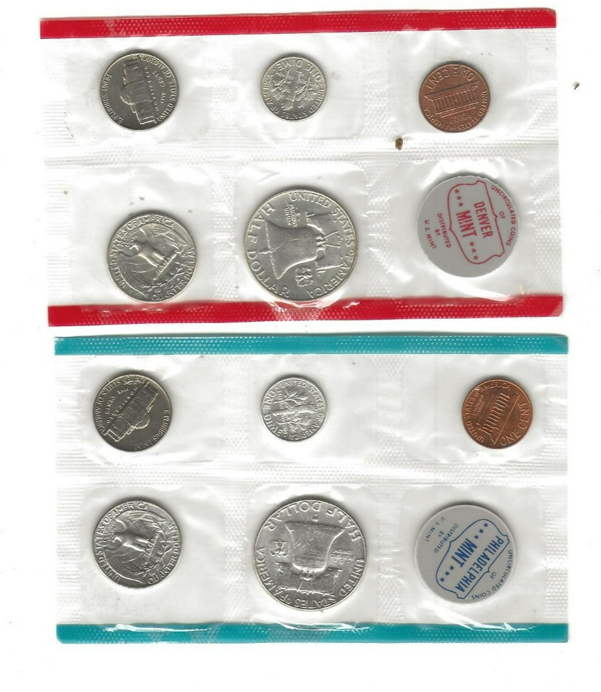 1963 p+d 10-piece uncirculated mint set