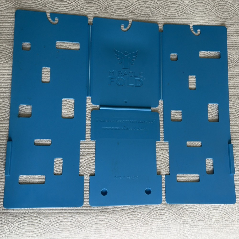 Miracle Fold Laundry Folder Bkue( Pre Owned)