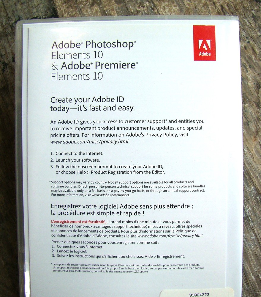 Photoshop Elements 10 ~3 Software CDs 2011~ w Serial # 🫧