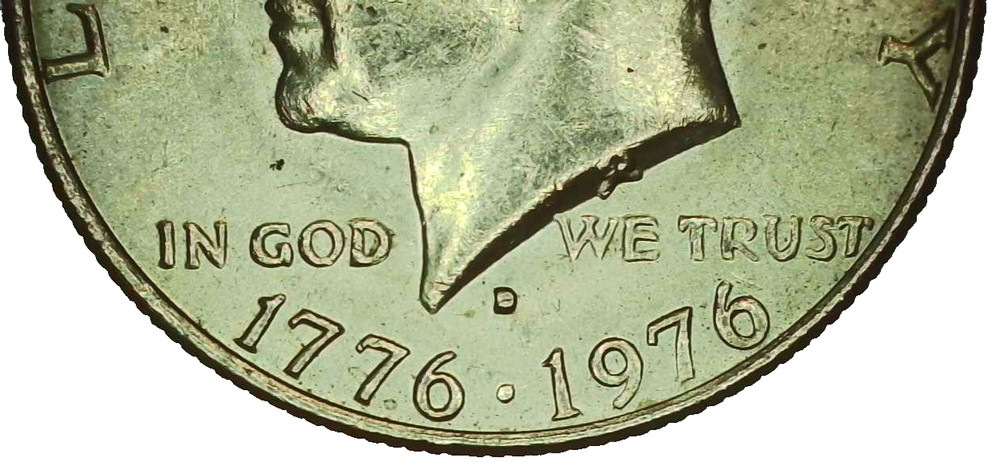 1976D Kennedy Half Dollar Error - Filled "D" Mint Mark - #220