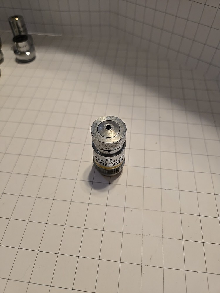 VICKERS ENGLAND MICROPLAN 10X/0.25 OBJECTIVE LENS OPTICS MICROSCOPE