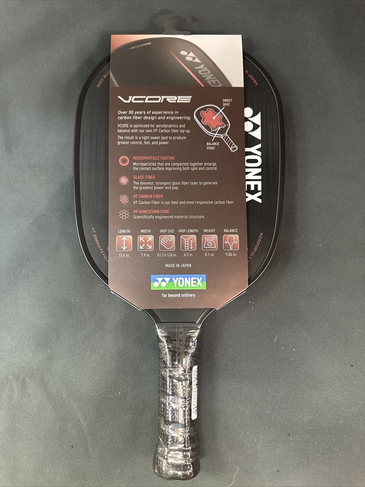 Yonex VCORE Midweight 8.1 oz Pickleball Paddle Red