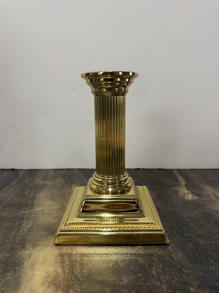 Baldwin Victoria Solid Brass Candlesticks 7.5” Pair w/ Boxes Vintage