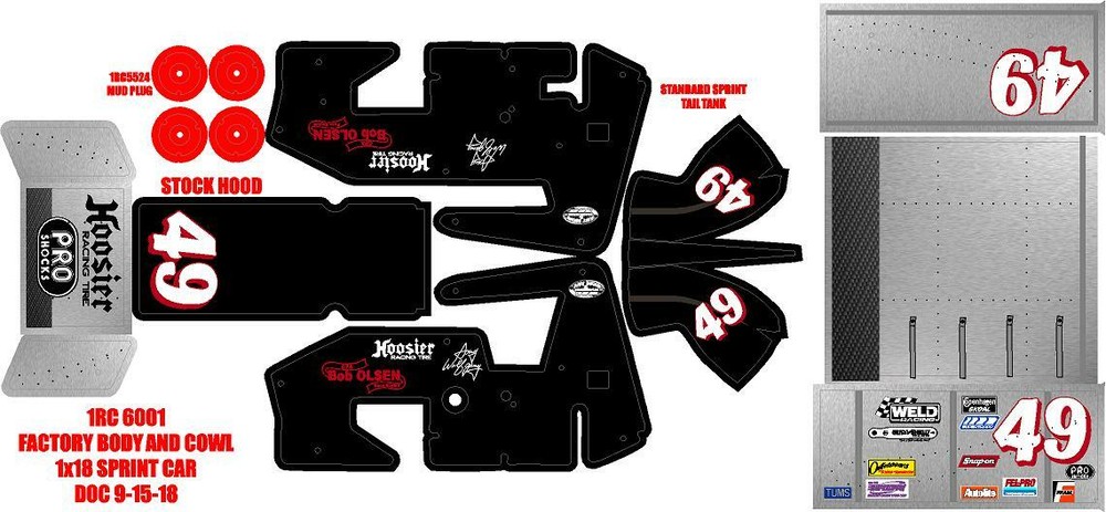 1RC SPRINT WRAP DOUG WOLFGANG THEME WRAP KIT