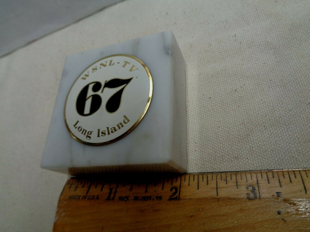 UHF Channel 67 Long Island TV 1973 local NYC pre-cable Station paperweight OLD