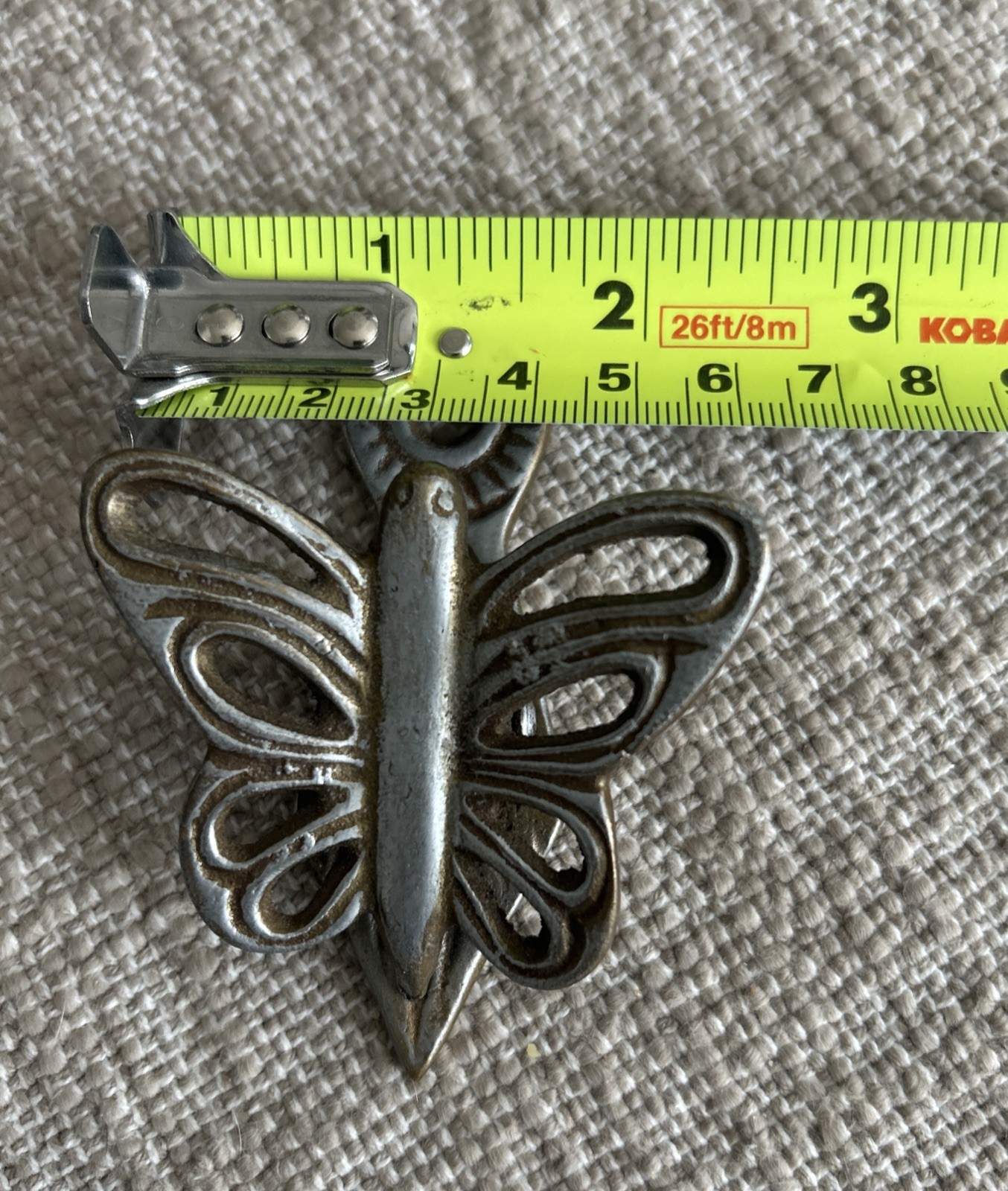 Brass Butterfly Hanging Wall Clip Silver Color Made In India Paperclip