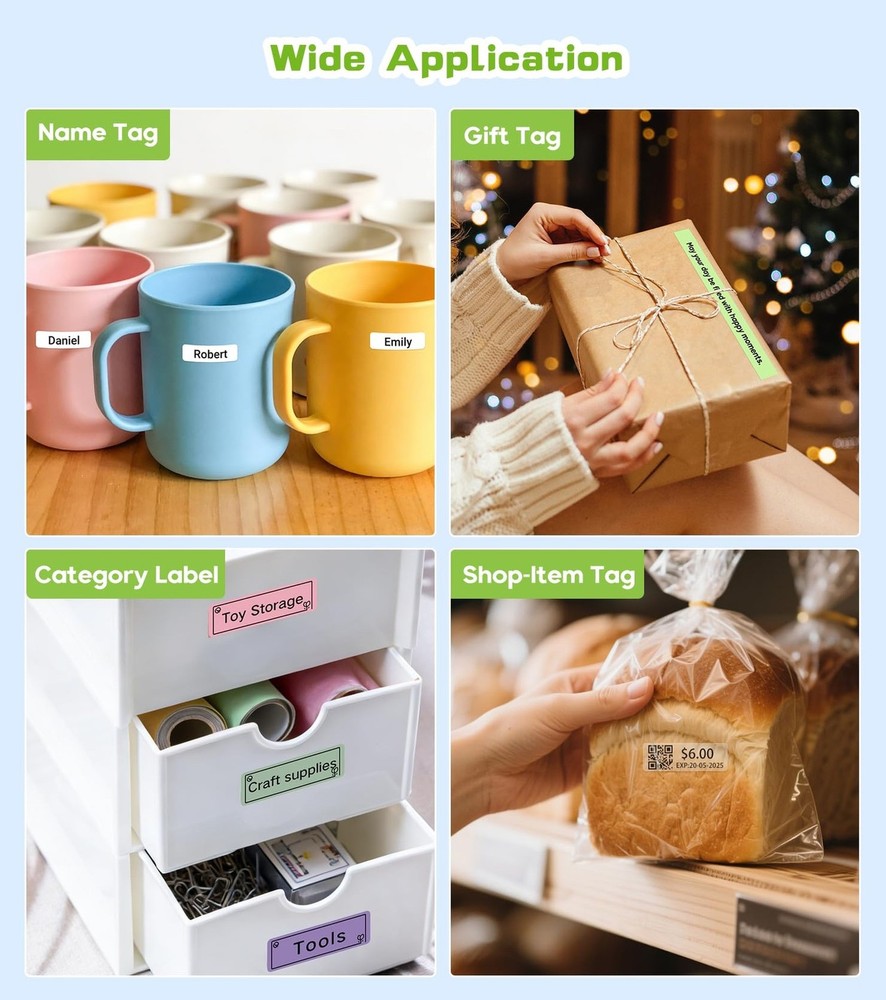 ORGBRO Label Maker Machine with Tape, X1 Portable Bluetooth Mini Label Printe...