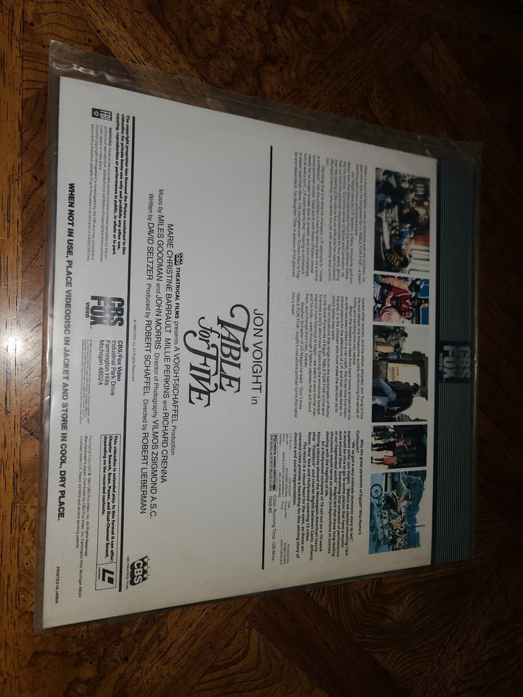TABLE FOR FIVE Laserdisc Extended Play