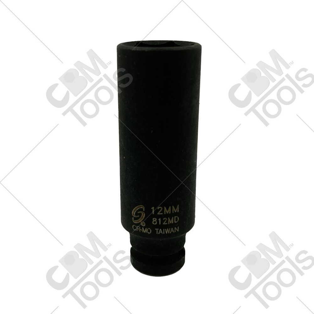 Sunex 812MD 1/4" Drive 6 Point 12mm Deep Impact Socket