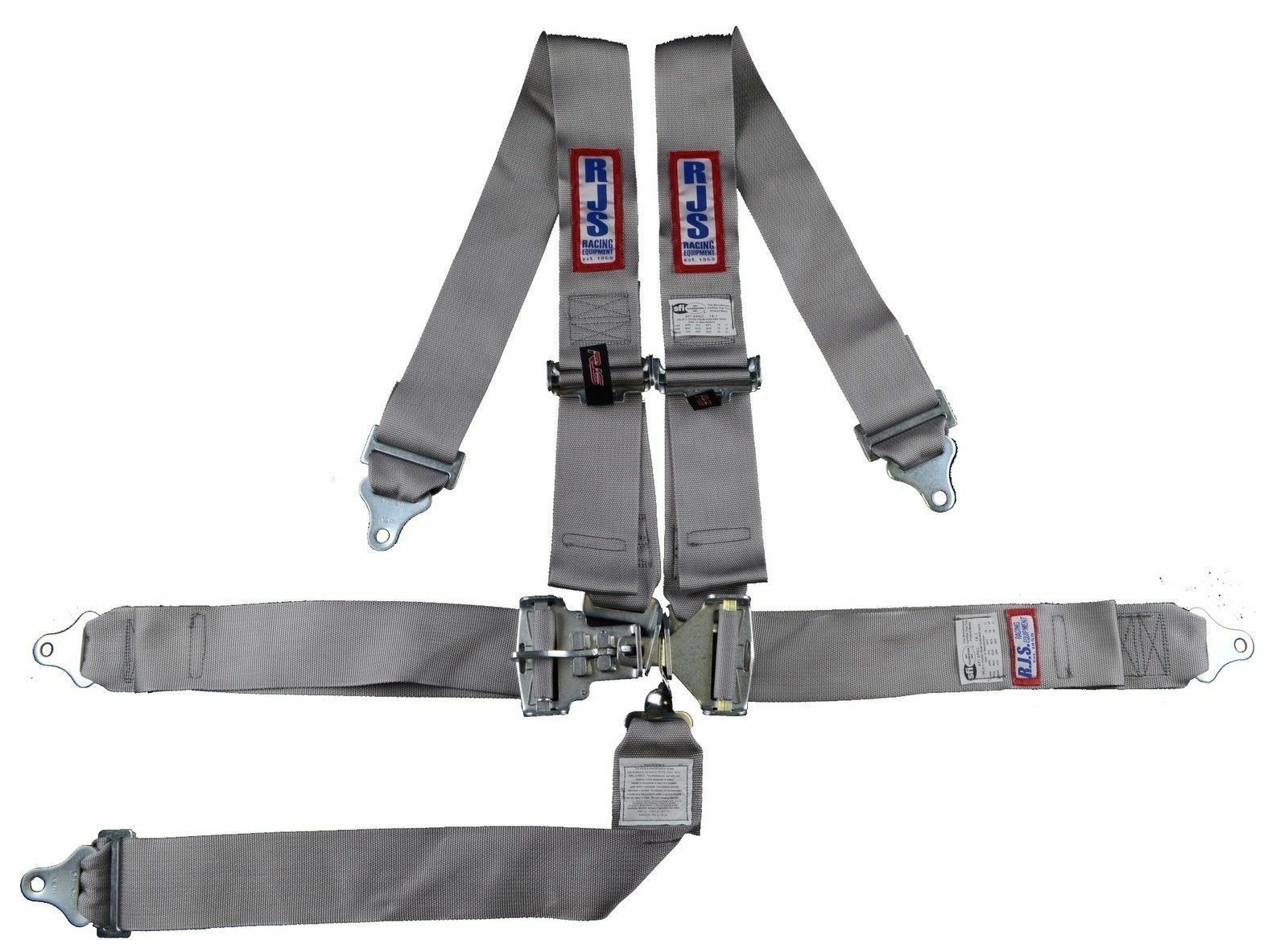 RJS RACING SFI 16.1 5PT LATCH & LINK HARNESS BELT ROLL MOUNT BAR GRAY 1128607