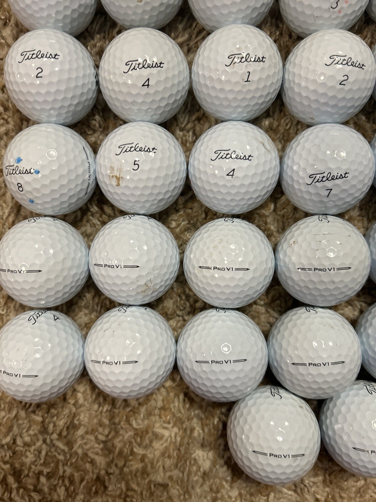 50 Titleist 23/24 Model Prov1 Golf Balls In 4A Condition