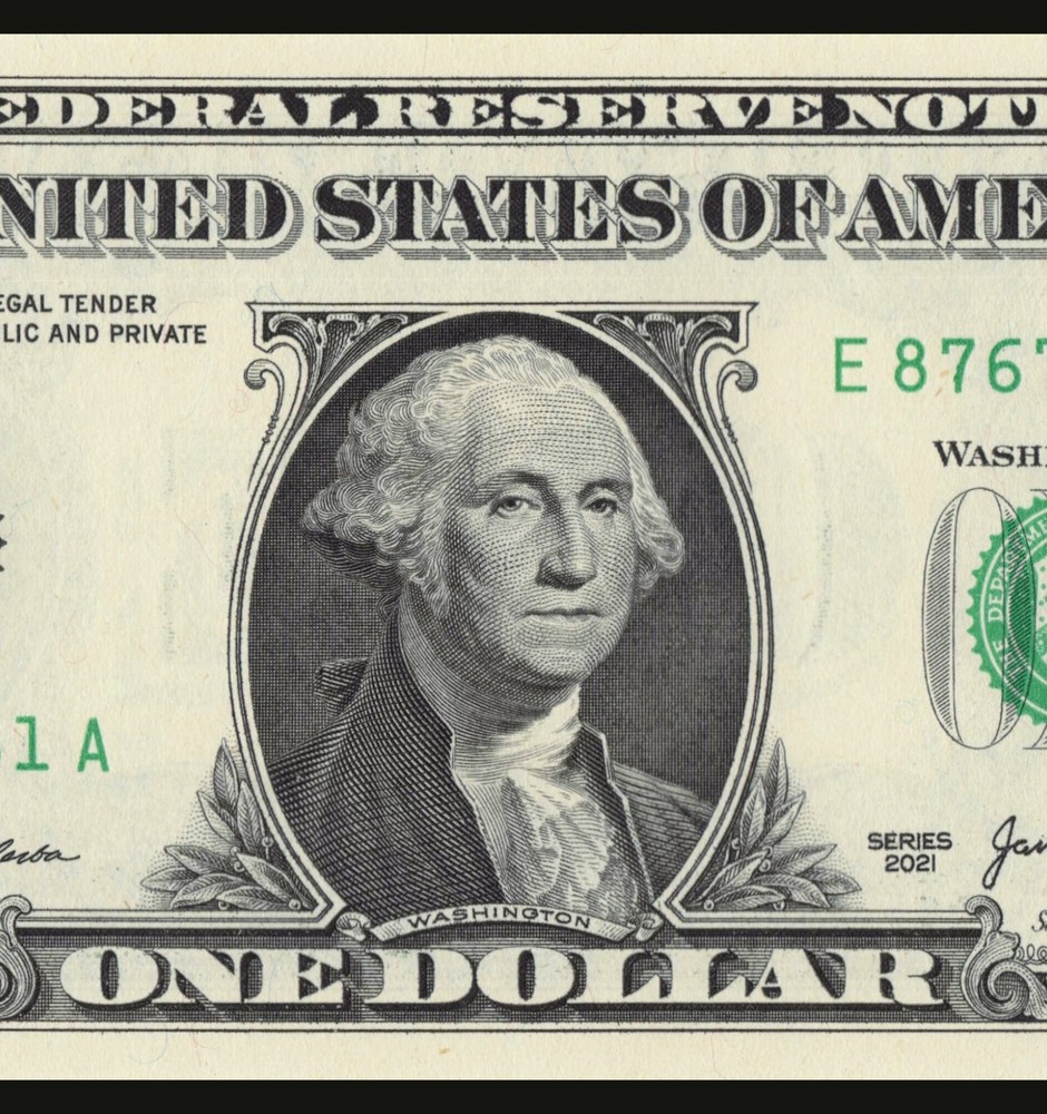Year Note 1981 in the Serial Number Trailing Position $1 Dollar Bill E87671981A