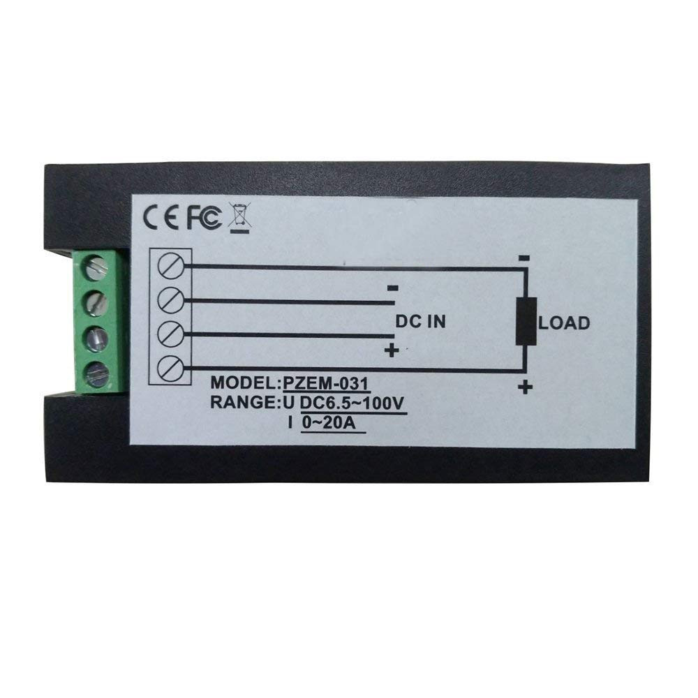 DC 6.5-100V 0-20A LCD Display Digital Ammeter Voltmeter Multimeter Current Volta