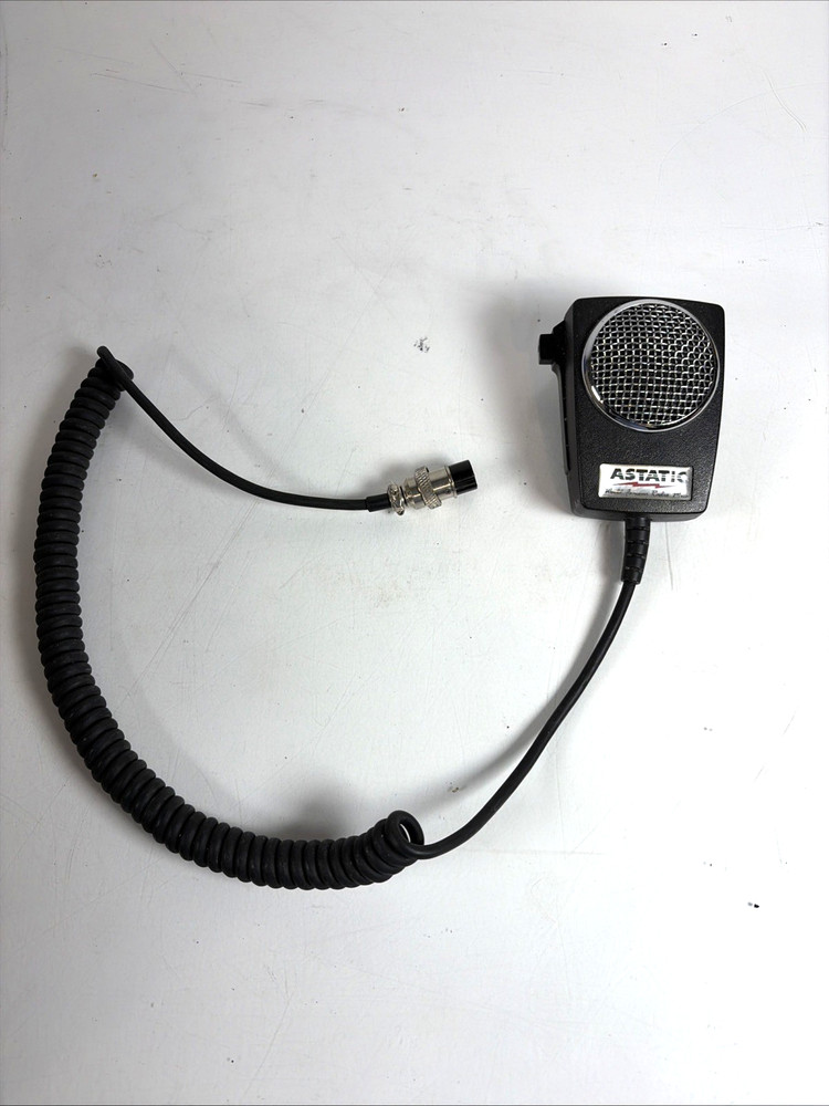 Vintage Astatic D104-M6B Microphone with Coiled Cable
