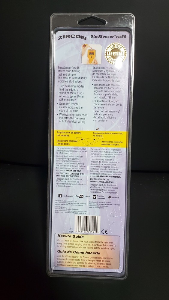 ZIRCON Studsensor Pro55 Sl Stud Finder