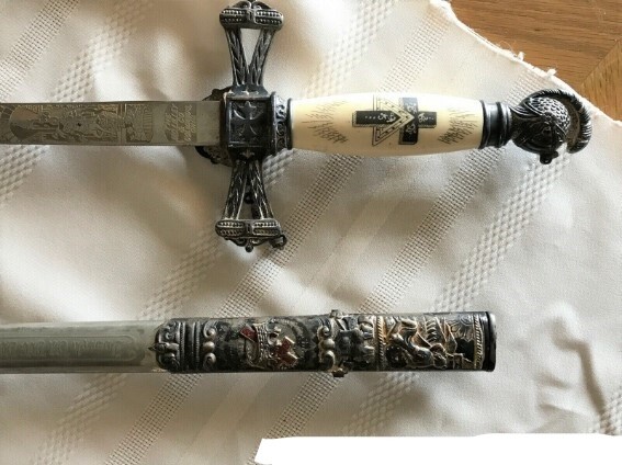FRATERNAL LODGE SWORD & SCABBARD CIRCA 1870'S