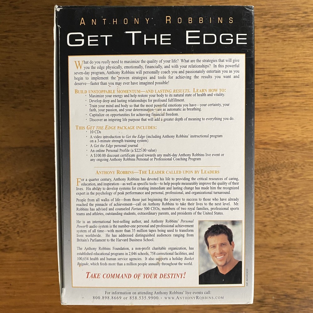 Anthony Robbins Get the Edge 7 Day Program Transform Your Life 10 CD Box Set