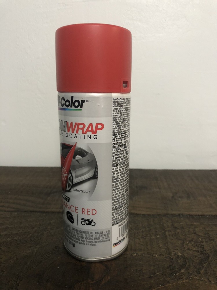 Dupli-Color Custom Wrap Removable Coating Matte Performance Red Spray Can 11oz.