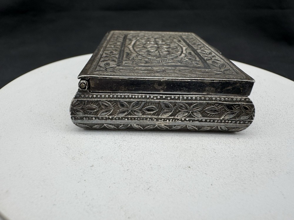 Antique Sterling Silver Hinged Snuff Box, 68 grams