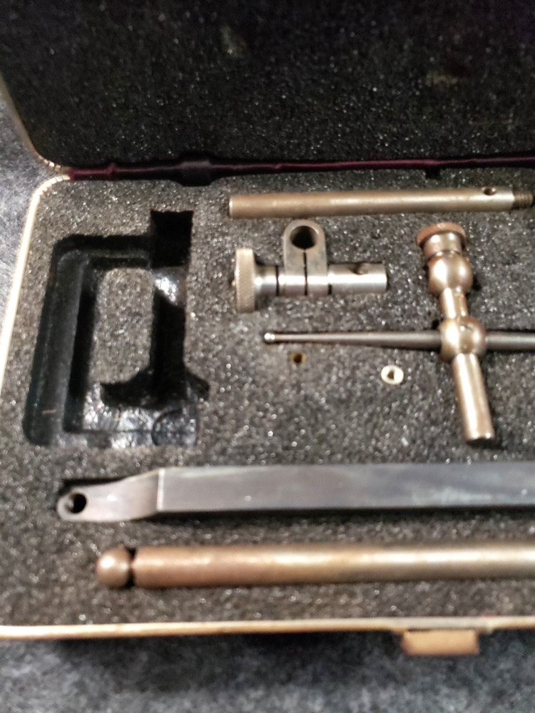Starrett universal dial test indicator Plunger Back Rods Tips & Case C13B5)