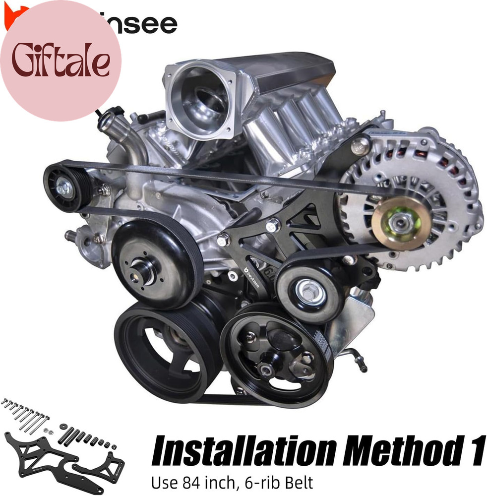 LS Engine Serpentine Bracket Alternator Power Steering Pump Swap Conversion Comp