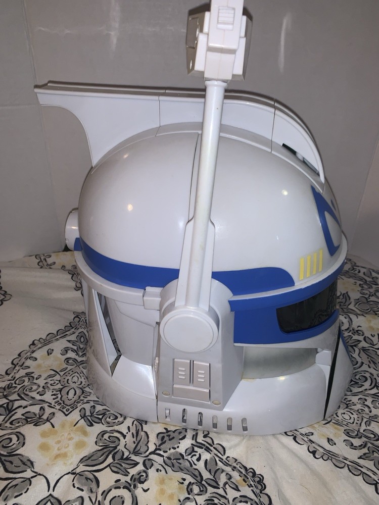Star Wars Captain Rex Clone Wars Electronic Talking Helmet Works 2008 Complete