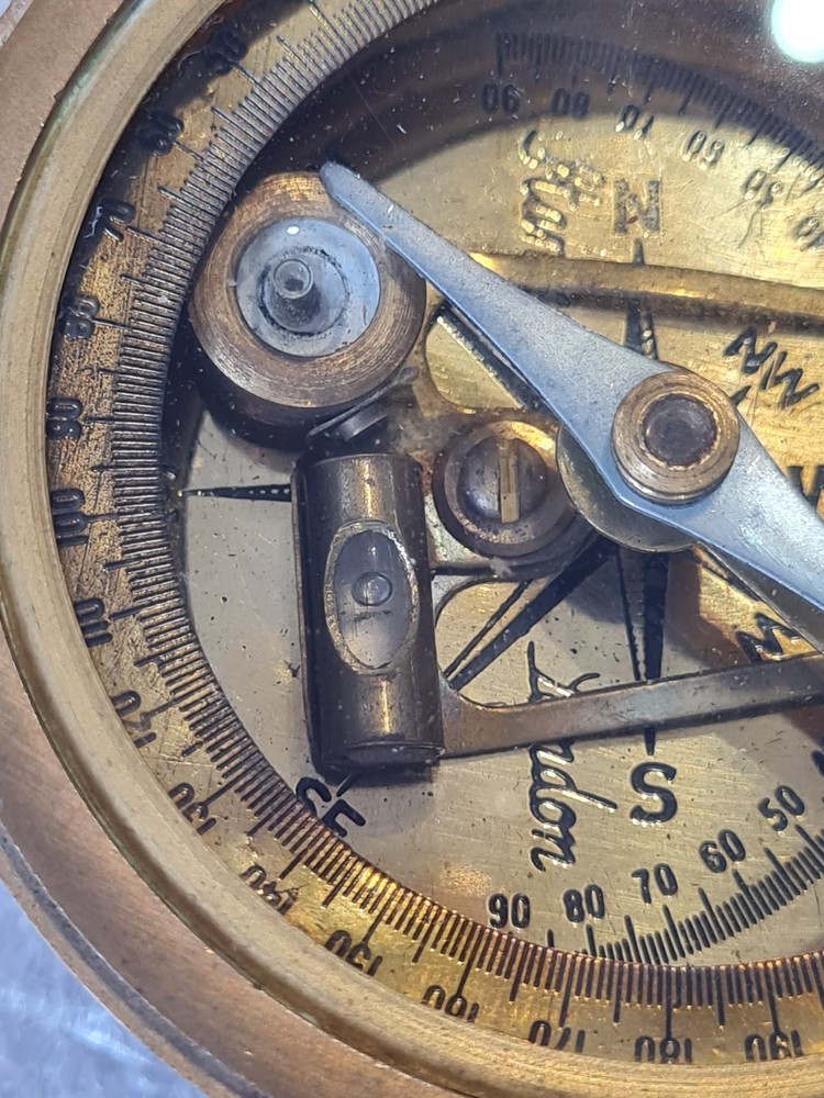 Vintage Stanley Brass Navigation Compass - Maritime