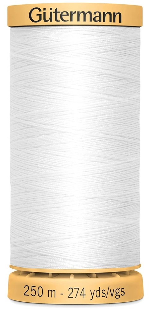 Gutermann Natural Cotton Thread 274 Yards-White