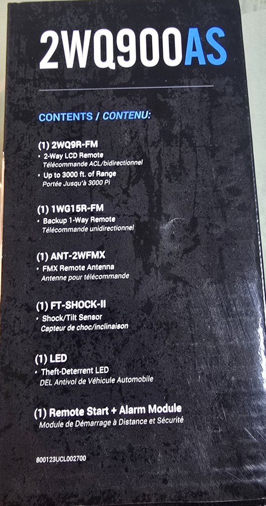 Compustar CS2WQ900-AS 2-Way LCD 3000-FT Max Range Remote Start + Security System