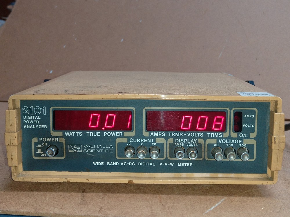 Valhalla Scientific Power Analyzer 2101 Wide Band AC-DC Digital Wattmeter