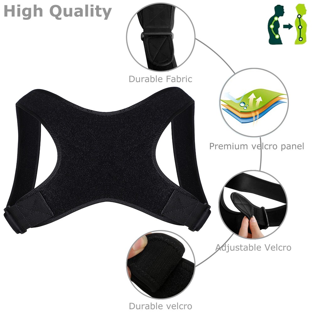 Adjustable Posture Corrector Brace: Gently Pulls Shoulders Back to Relieve Pain