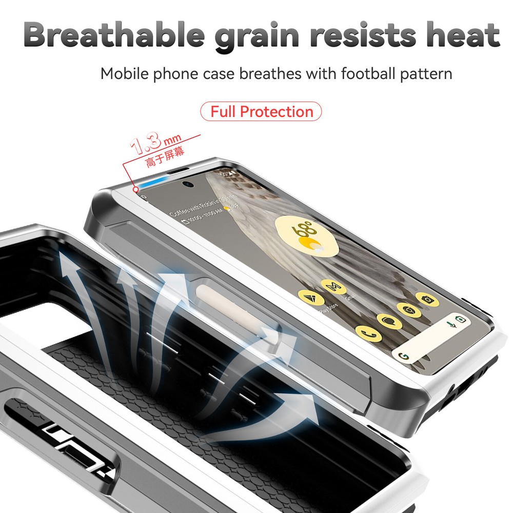 For Google Pixel Fold Heavy Duty Armor Kickstand Case W/ Slide Camera Protector