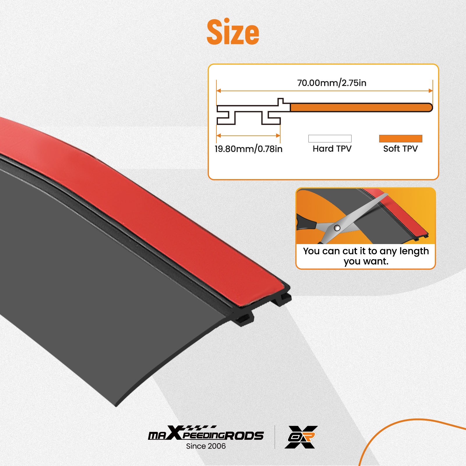 RV Slide Out Seal Wiper 1/2'' x 2.75in x 35ft Replacement Weather Strip Black