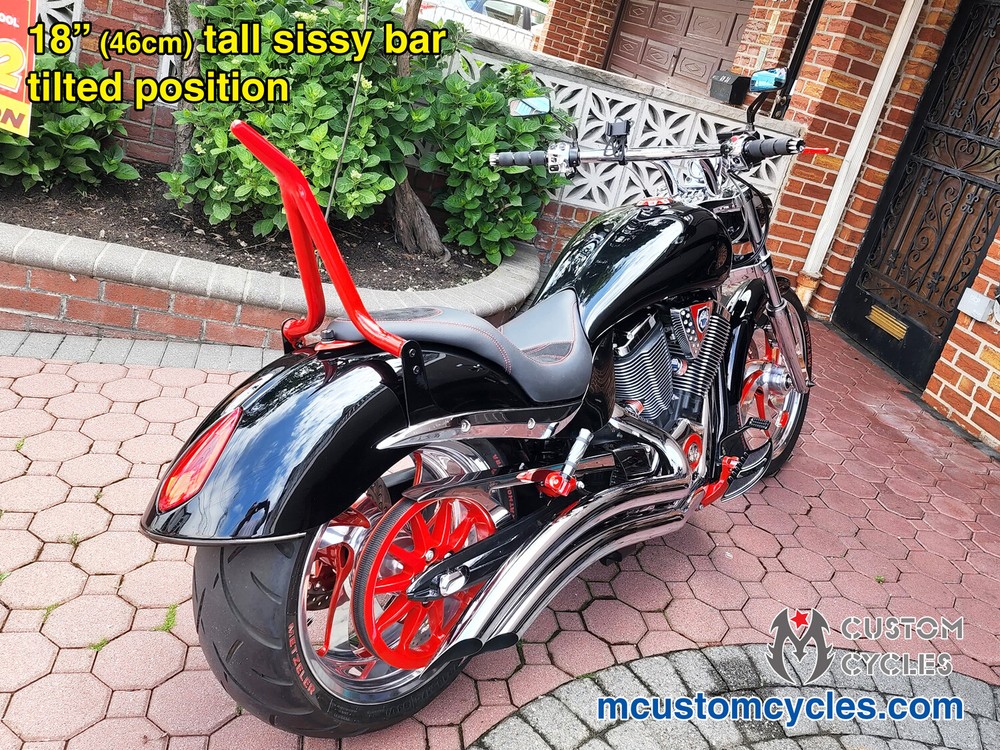 18" (46cm) Victory Jackpot Sissy Bar Passenger Backrest