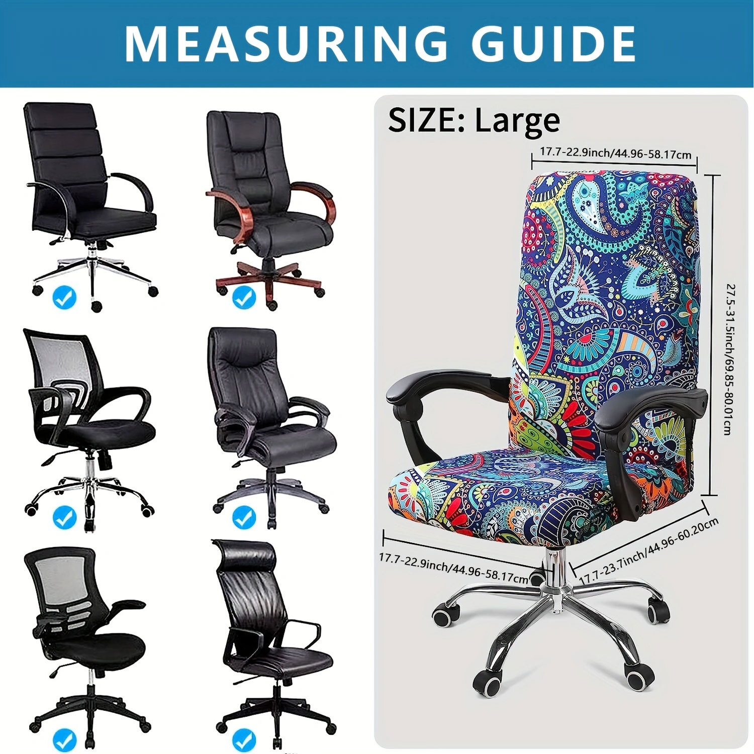 Stretchable computer swivel chair cover Desk chair protection, household items