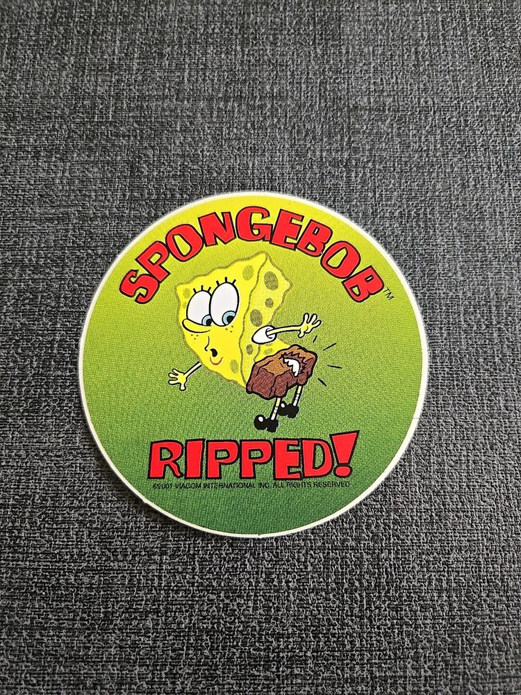 2001 Viacom International SpongeBob SquarePants Sticker "RIPPED!"