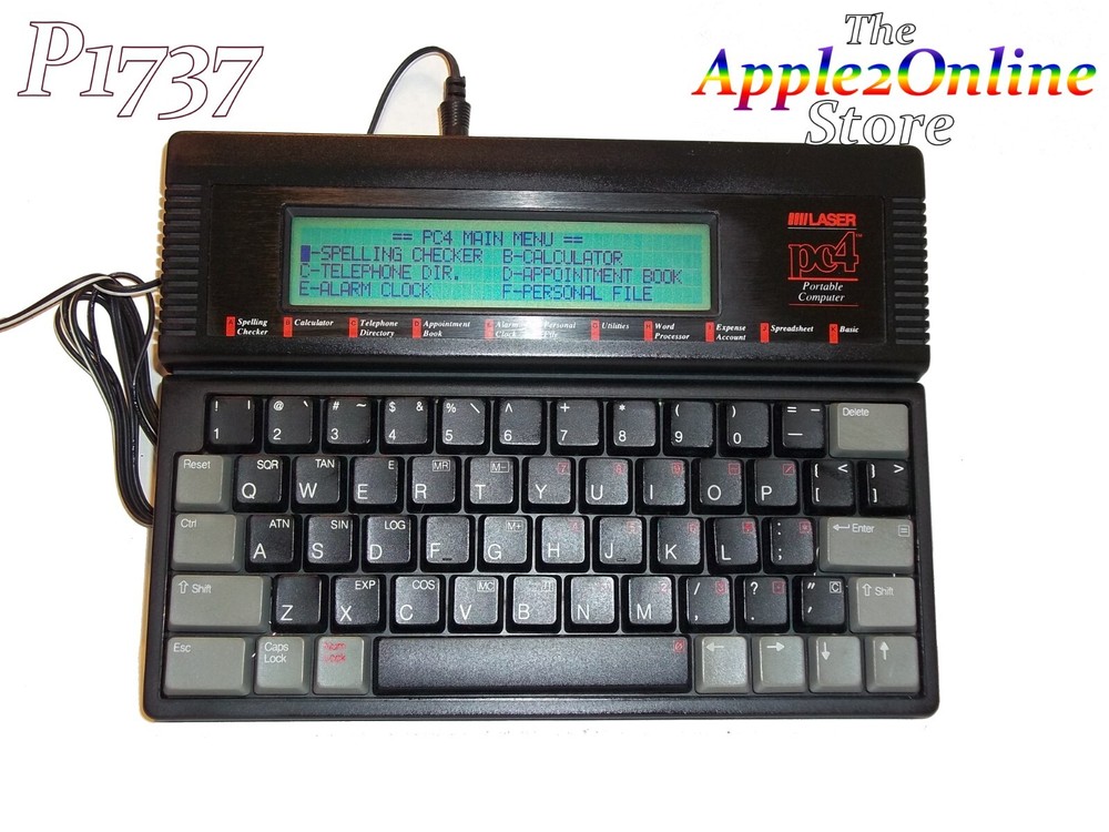 ✅ 🍎 Laser PC4 Portable Computer in Mint Condition w AC Adapter, Case, Cable