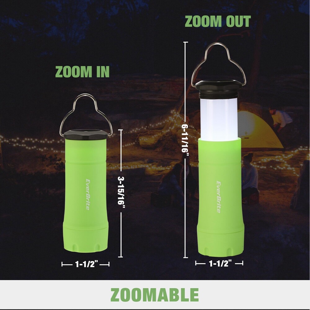 EverBrite 2-in-1 Mini Lantern Flashlight with 3 Mode Zoomable Flashlight Lantern