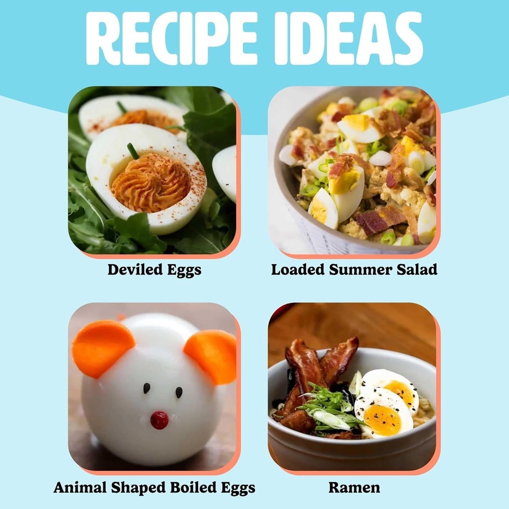 Ultimate Mini Egg Cooker - 5-Egg Capacity for Flawless Eggs & Omelets, Aqua