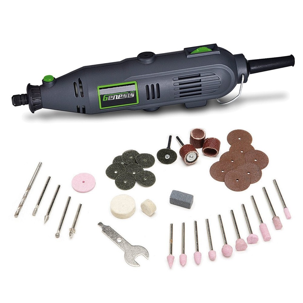 Genesis GRT2103-40 Variable Speed Rotary Tool with 40 Universal Accessories a...