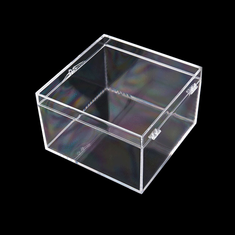Square Cube Clear PC Small Boxes Storage Compartment Mini Box Plastic PC Box