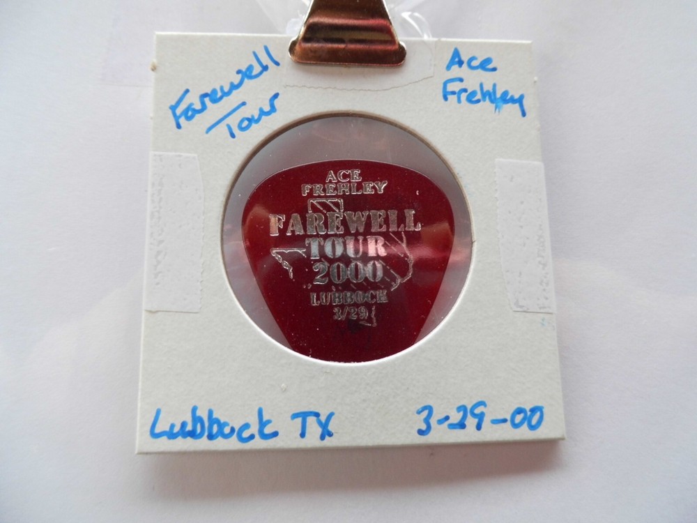 KISS "ACE FREHLEY" GUITAR PICK~3/29/00 READ DESCRIPTION  (3/12)