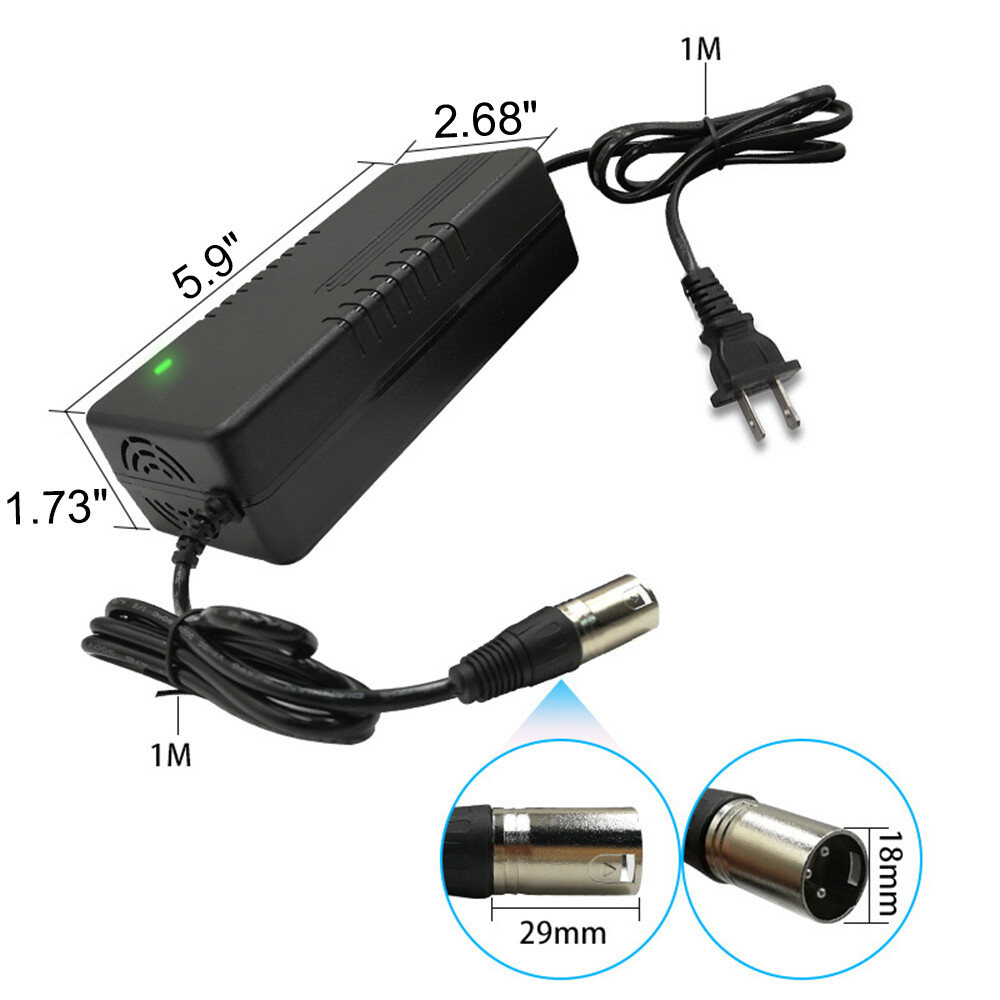24V 5A 3 Pin XLR Battery Charger For Mobility Pride Scooter Jazzy Power Chair