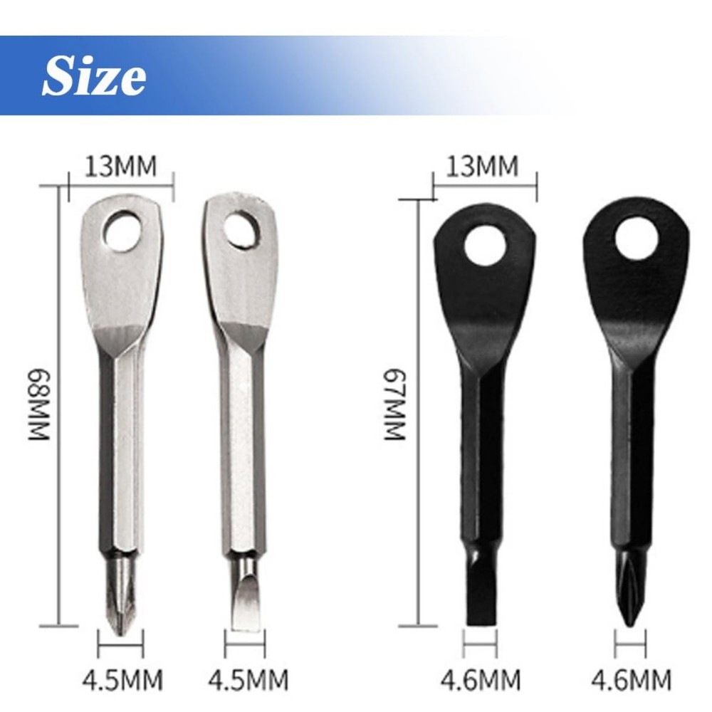 8Pcs Keychain Screwdriver Set, Small Flat Phillips Head Screwdriver Kit Mini ...