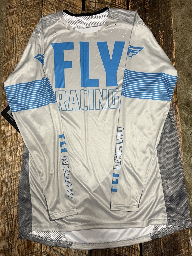 Lite Fly Racing Jersey- Size M- Gray/Blue