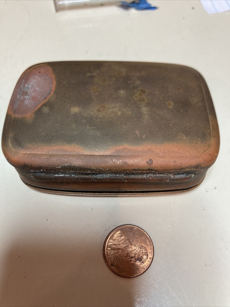 Westeras Brass Rectangle Snuff Box Antique