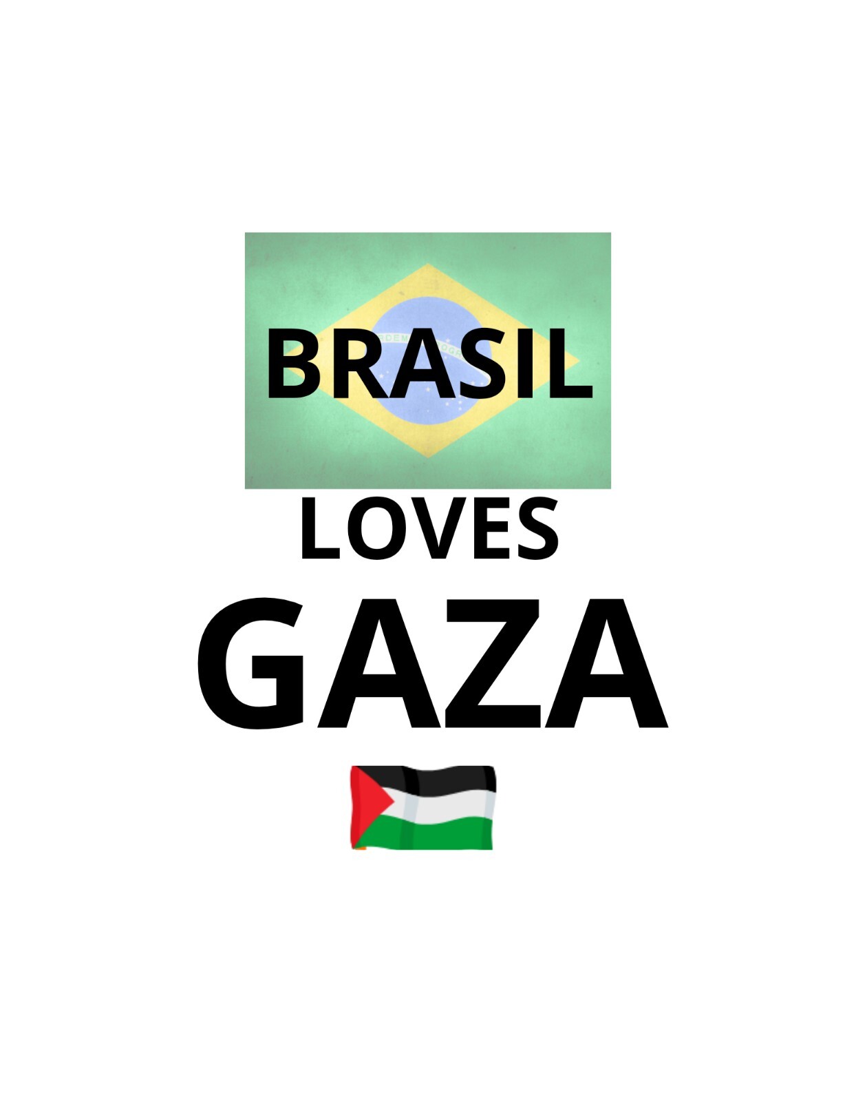 Camisa Brasil Loves Gaza