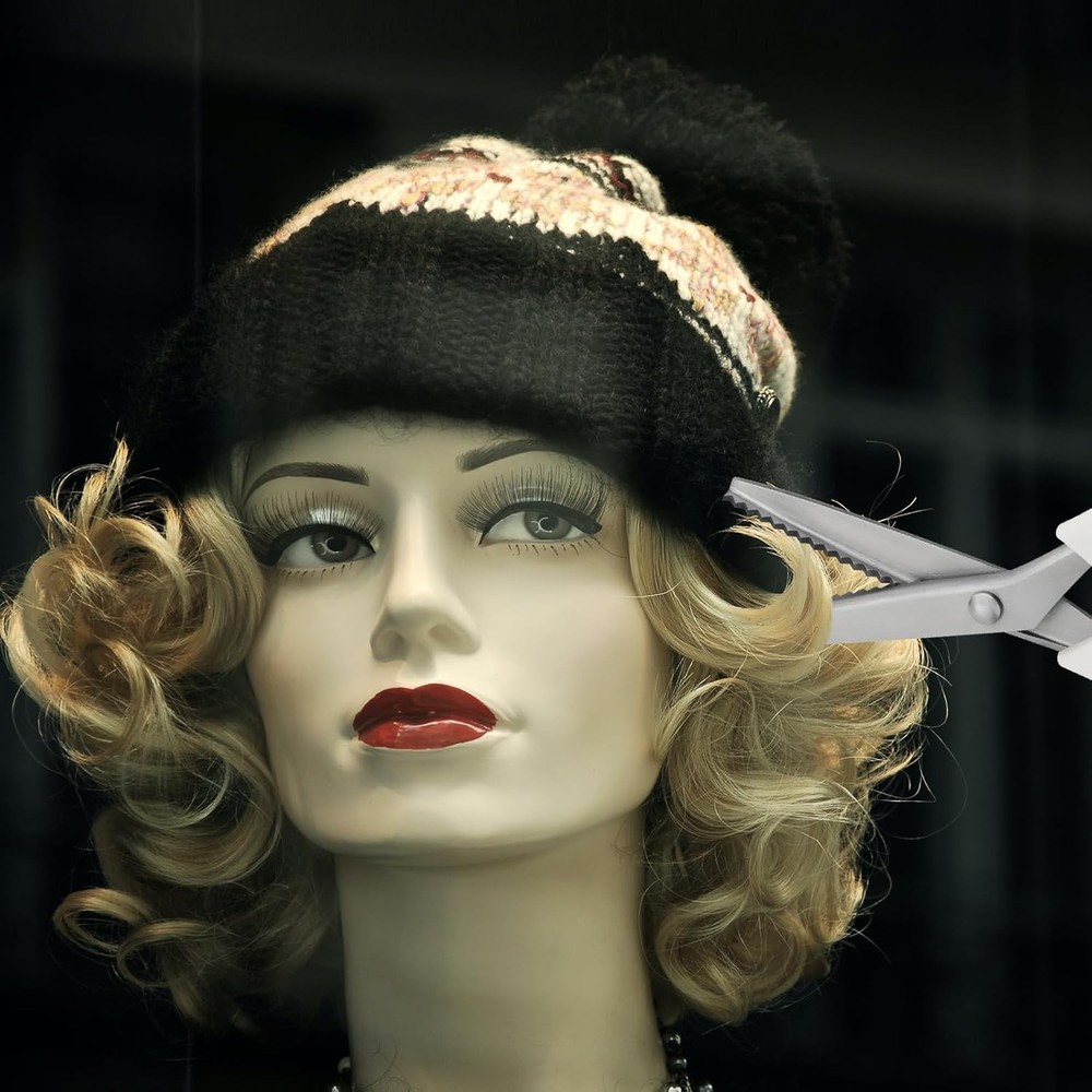 Pinking Shears, 9" Zig Zag Craft Scissors Decorative Edge, Pinking Shears for...