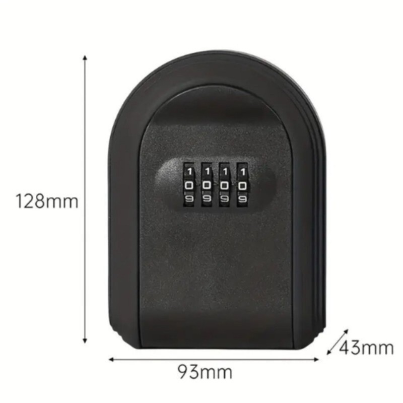 Key Box Lock Black Password Door Key Storage Plastic Security Box